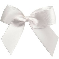 FULL COLOUR SATIN BOWS Pre Tied 3/5/10cm SMALL - LARGE Ribbon Wedding Crafts