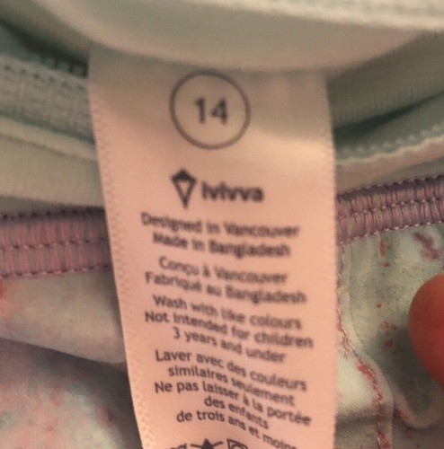 Ivivva By Lululemon Set the Pace Pleated Skirt Multicolor Girls Size 14 - Picture 5 of 5