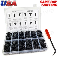 330pc Plastic Rivets Fastener Fender Bumper Push Clips with Tool for Ford Trucks