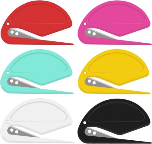 6 Pack Letter Opener Envelope Slitter - One Size, 6 Color Style A