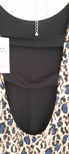 Miss Selfridge, New with tags. animal print, stretch jersey midi dress 14 - Picture 8 of 8