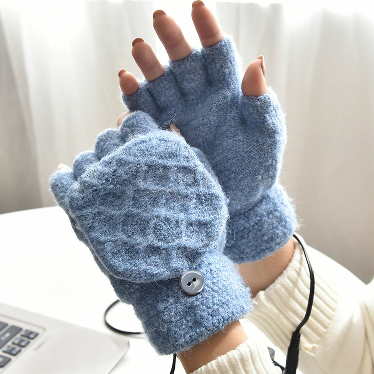 USB Heated Gloves 2 Pairs Winter Warm Heating Mitten Full USB Heated Gloves 2 Pairs Winter Warm Heating Mitten Full