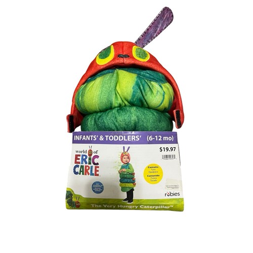 The Very Hungry Caterpillar Eric Carle Infant Tot Costume 6-12 month old New - Picture 2 of 4