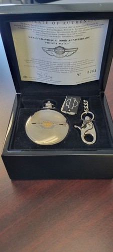 Harley Davidson Bulova Pocket Watch 100th Anniversary Limited Number 64/2003 - Picture 1 of 4