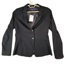 Gap Blazer Jacket Womens 10 Black 2 Button Business Professional New 98