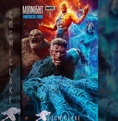 Midnight Fantastic Four #1 Barends Exclusive Variant Ltd 1000 Presale 10/7 