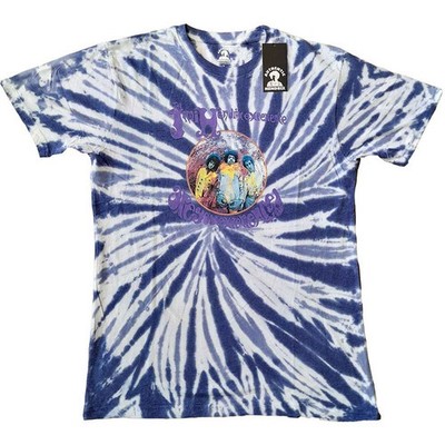 Men's Jimi Hendrix Are You Experienced (Dip-Dye) Tie Dye T-shirt Medium Purple