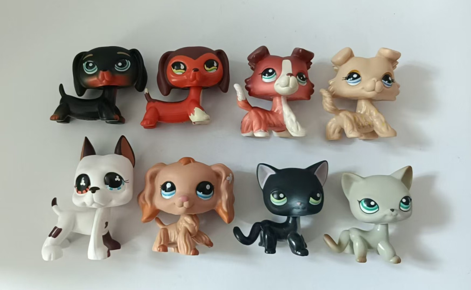 8pcs/lot Littlest Pet Shop LPS  Cat Dog #325#391#577#1542Animals Figure