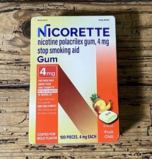 Nicorette gum 4mg fruit chill 100 - NEW