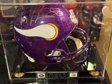 Minnesota Vikings Chris Carter Full Size Replica Autograph Helmet with Case