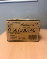 Worcester Bosch 45° Boiler Flue 60mm/100mm (x1 Not pair)  7716191085 - BRAND NEW