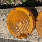 Pair ofBarricade/warning AMBER Light Lens Cover Plastic lenses only — photo 3
