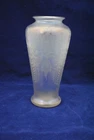 Steuben Verre de Soie VDS Vase w/ Engraved Floral Decoration