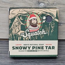 Dr. Squatch Limited Ed. Bar Soap Snowy Pine Tar All Natural with Medium Grit 5oz