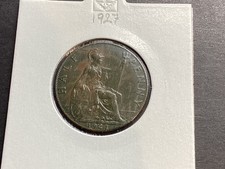 1927  King George V Halfpenny Coin!….