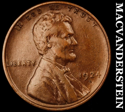 1924-D Lincoln Wheat Cent- Extra Fine Semi Key Better Date No Reserve #J132