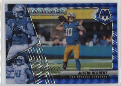 2022 Panini Mosaic Montage Blue Mosaic Prizm /99 Justin Herbert #M-3 02l6
