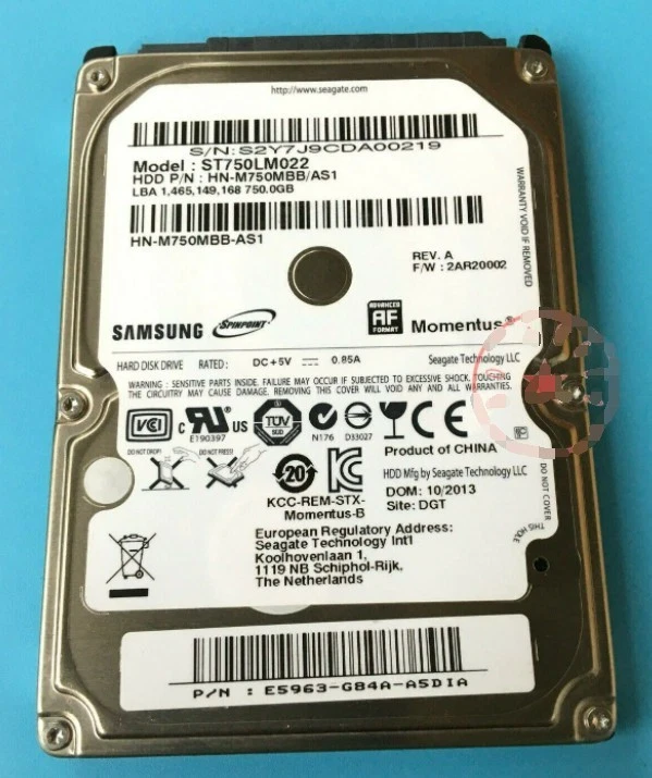 For Samsung 750GB ST750LM022 5400RPM SATA 2.5" Laptop HDD Hard Disk Drive - Image 2 of 2