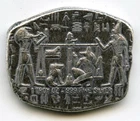 Anubis Hieroglyphics Egypt 999 Silver 1 oz Antiqued Art Medal Bar - P897