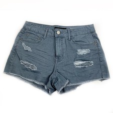 New Aeropostale High-Rise Distressed Denim Shorty Shorts 6