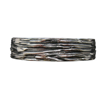 Handgefertigter 925 Sterling Silber Ring Band Struktur Design 5,5mm Herren Damen