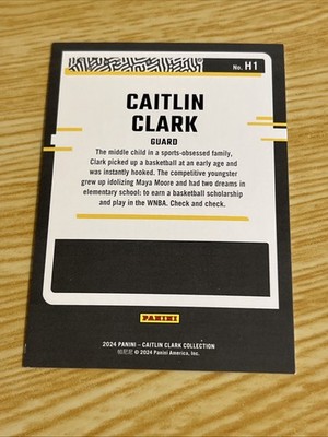 2024 Panini Caitlin Clark Highlights Gold Foil #H1 Caitlin Clark 