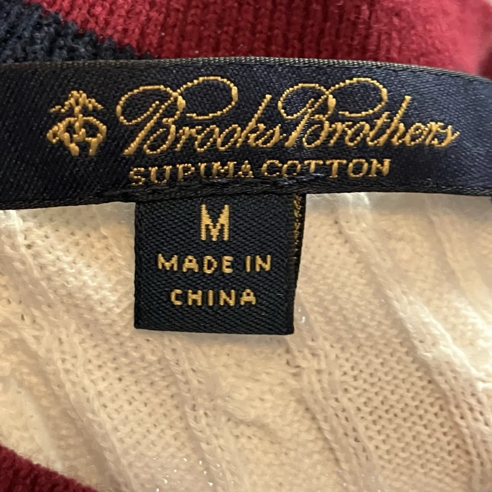 Brooks Brothers Sweater Womens Size Medium White Cable Knit Vest Old Money - Image 4 of 4