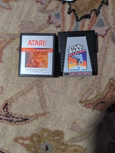 Atari 2600 Star Wars Empire Strikes Back & Raiders of the Lost Ark Video Game!!!
