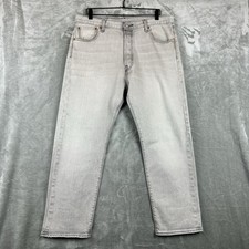 Levi  s 501  93 Jeans Men  s 36 Light Gray Denim Button Fly