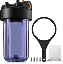 Simpure Whole House Water Big Filter Housing (DB10C), 10" X 4.5", Blue for Whole