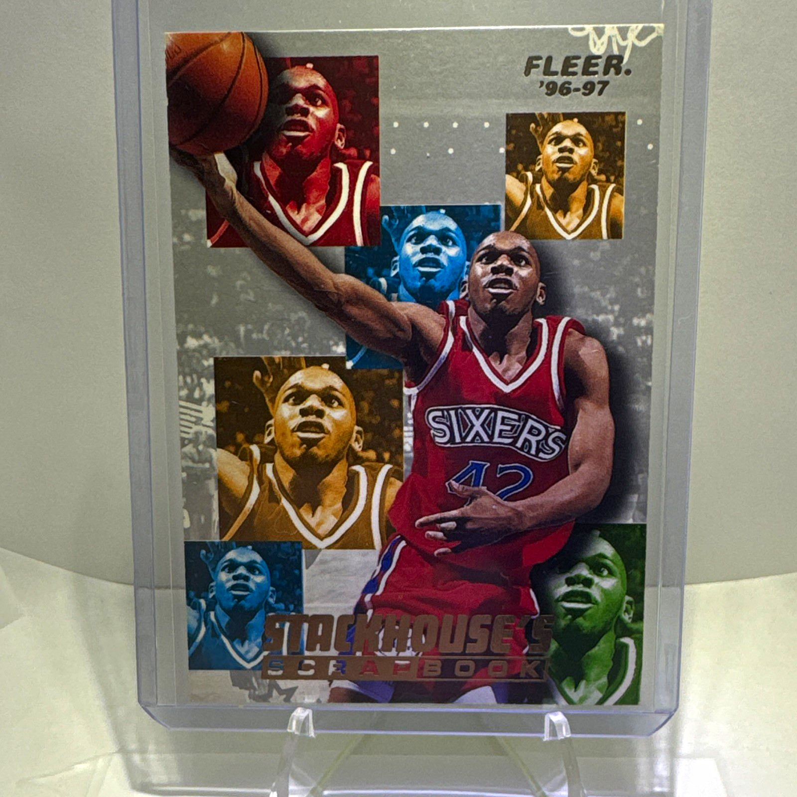 Fleer 1996-97 Stackhouse's Scrapbook #S-9 Jerry Stackhouse 76ers Insert