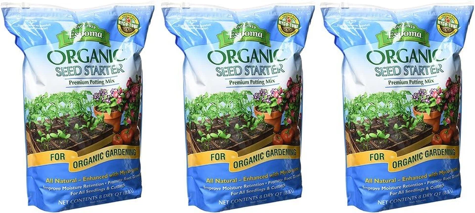 Mezcla para macetas de iniciación de semillas, orgánica, 8 cuartos. Foto 4 de 4