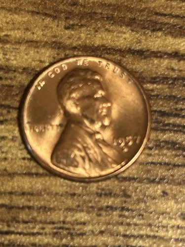 Brilliant Uncirculated RED 1957  D  Error Lincoln  Wheat Penny LIBERTY Error