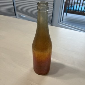 Canada Dry Ginger Ale carnival glass embossed soda pop bottle
