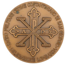 MEDAGLIA ORDINE COSTANTINIANO SAN GIORGIO 1968  - GRAMMI 85 - CM 6