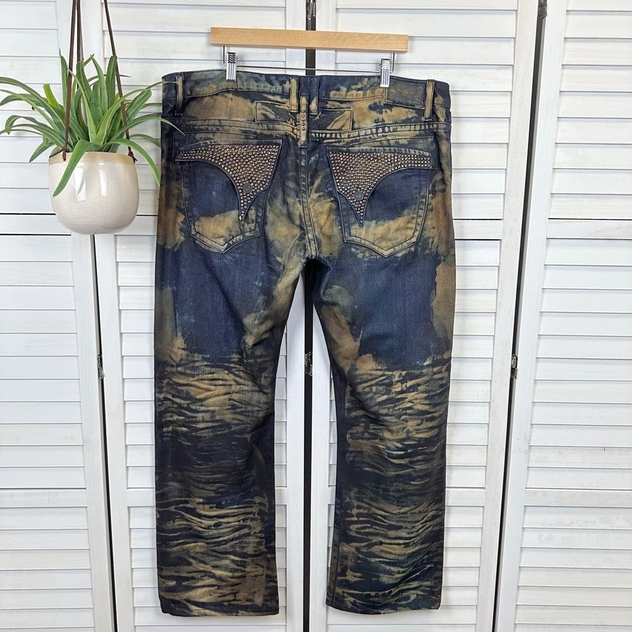 Robin's Jean Estilo D5696 Solapa Larga Recubierta de Oro Cristal Adornado Talla 40x31 Foto 4 de 4