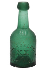 ANTIQUE IRON PONTIL SQUAT WM. POND & CO. NEW YORK PORTER ALE BOTTLE