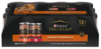 Purina Beef, Chicken & Rice Entree Wet Puppy Food Variety Pack, Count of 12