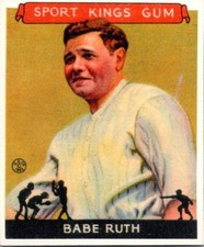 1995 -Babe Ruth- Press Pass Sport Kings NSCC Baseball Card #1 NY Yankees