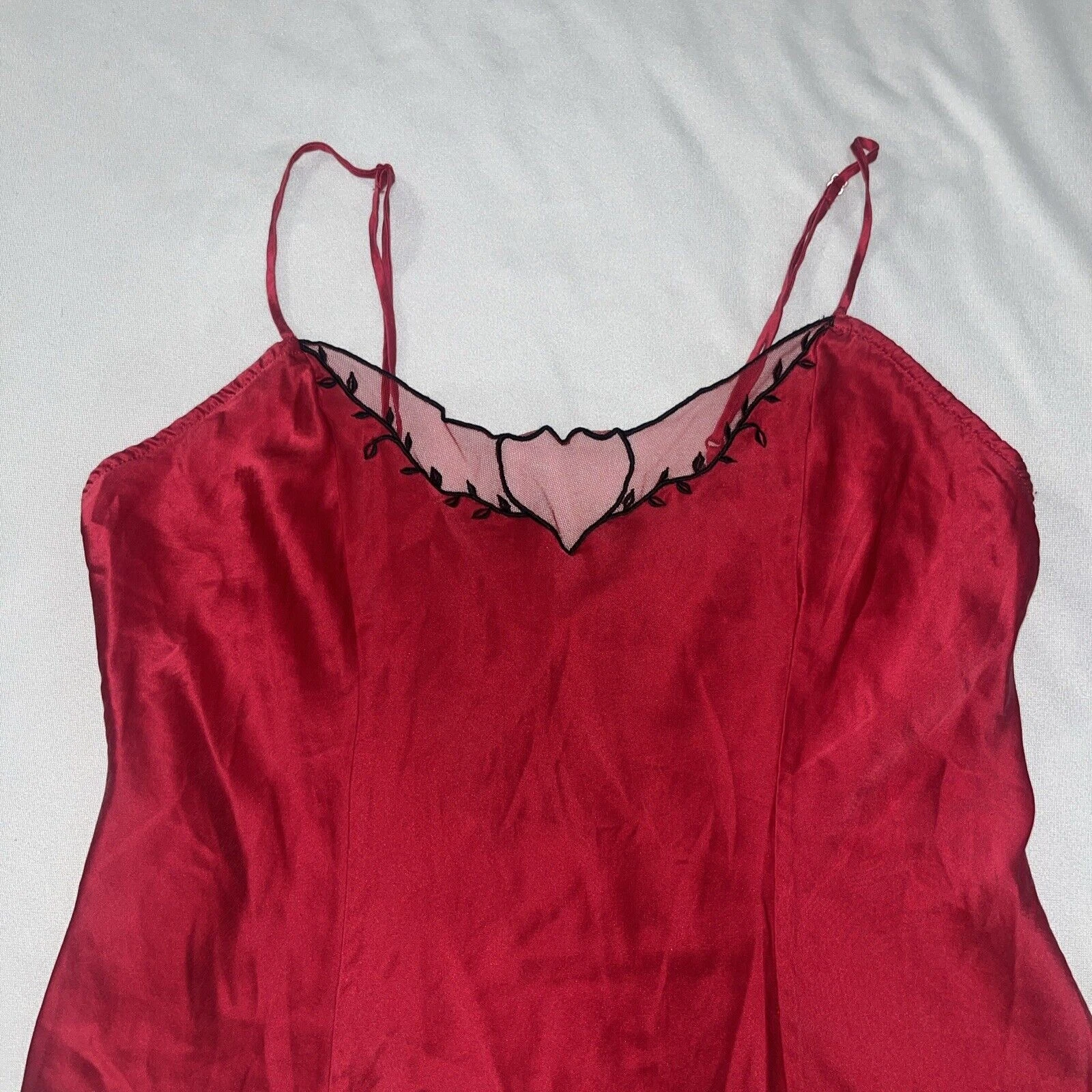 UNDERCOVER Abito Slip Vintage Y2K Victorias Secret Con Spacco Tg Large 100% Seta
