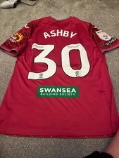 Matchworn Harrison Ashby POPPY Swansea shirt