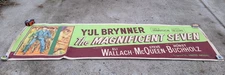 MAGNIFICENT SEVEN BANNER STEVE MCQUEEN YUL BRYNNER BRONSON VAUGHN 1960
