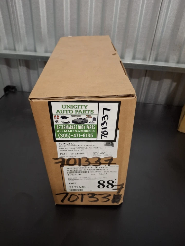 Driver de espelho para Toyota RAV4 2016-2018 aquecido com luz de sinalização pintável - Imagem 2 de 3