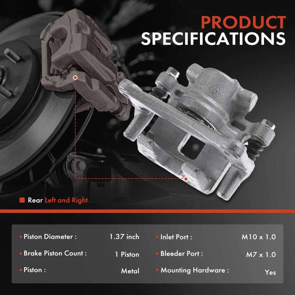 2 задних левых и правых тормозных суппорта для Chrysler 200 Jeep Patriot Dodge Avenger  - Изображение 3 из 4