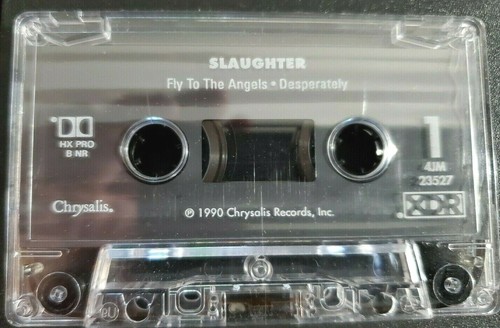 Fly to the Angels and Desperately by Slaughter Cassette Single 1990 - Picture 3 of 4