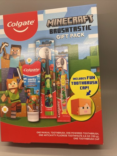 🔥Minecraft Colgate Electronic & Manual Toothbrush Toothpaste Special Edition 🔥 - Picture 2 of 6