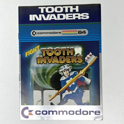 1983 Tooth Invaders Game Software Manual Instruction Insert ONLY ...