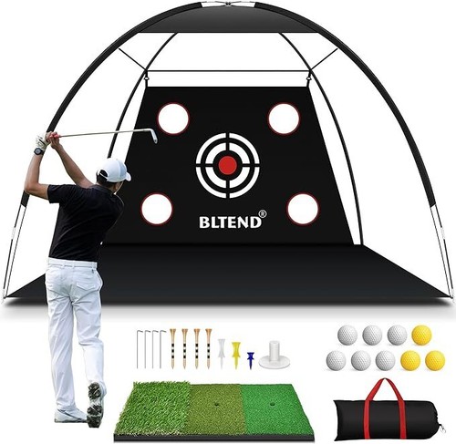 Siatka golfowa - siatki treningowe 10x7 stóp do jazdy na podwórku, trening uderzeniowy w golfa - Zdjęcie 7 z 7