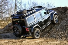 Sidebars Black Rock suitable for Jeep Wrangler JL (2018-) 4-door TÜV-Certificate