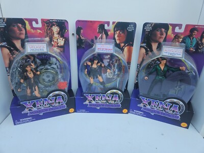 Lot of 3 ~ Xena Warrior Princess figures Xena, Autolycus, Velasca 1998 Hercules